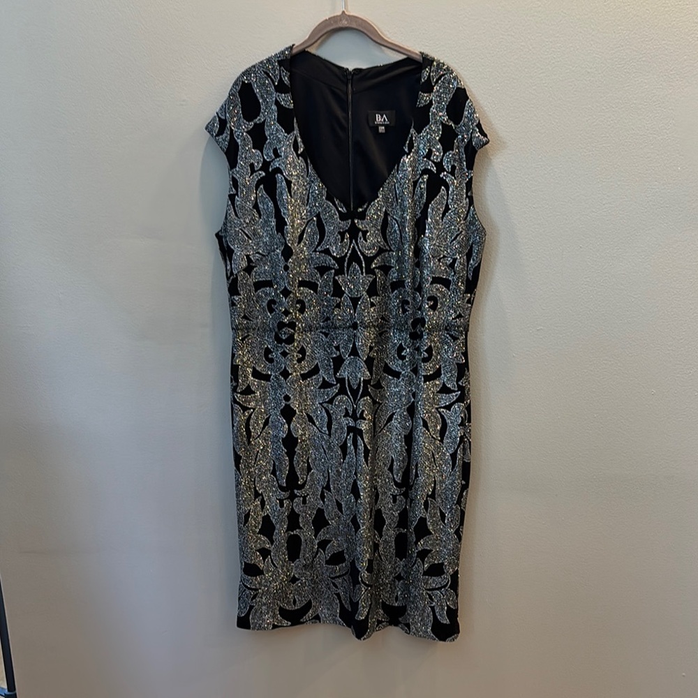 Women's Black and Silver Dress